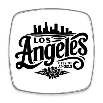 Los Angeles City of Angels California shirt LA - Square fridge magnet - white - Front