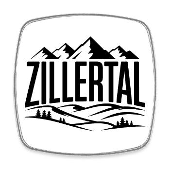 Zillertal - Souvenir Design - Magnet carré - blanc - Devant