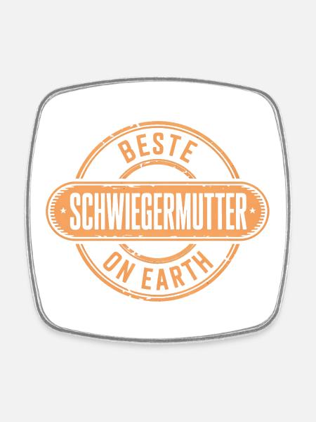Beste Schwiegermutter Geschenk - Viereckiger Kühlschrankmagnet - Weiß