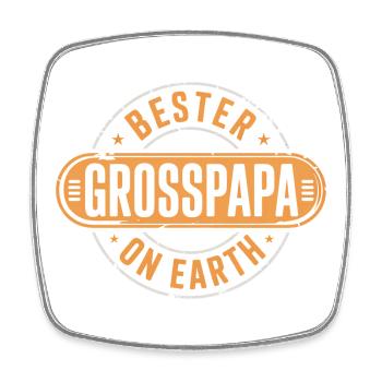 Bester Grosspapa Opa - Viereckiger Kühlschrankmagnet - Weiß - Vorne