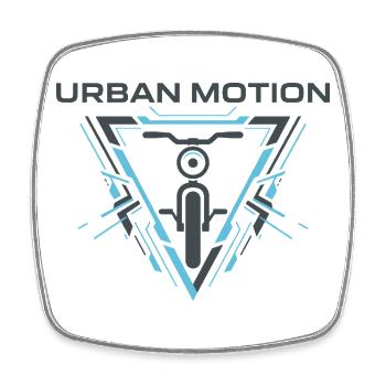 Urban Motion - Viereckiger Kühlschrankmagnet - Weiß - Vorne