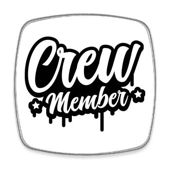 crew member - Square fridge magnet - white - Front