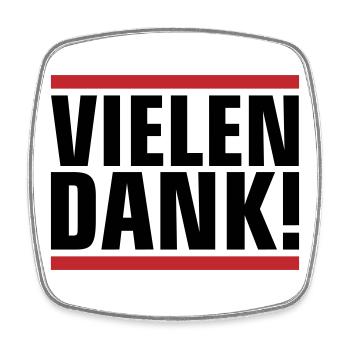Vielen Dank Dankeschön - Viereckiger Kühlschrankmagnet - Weiß - Vorne