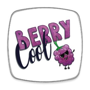 Berry Cool Blackberry - Square fridge magnet - white - Front