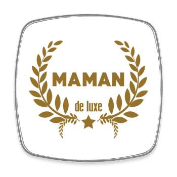 Maman de luxe - Fête des Mères - Magnet carré - blanc - Devant