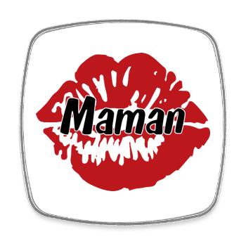 Maman je t'aime - Fête des Mères - Magnet carré - blanc - Devant
