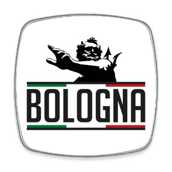 Nettuno Bologna Tricolore - Viereckiger Kühlschrankmagnet - Weiß - Vorne