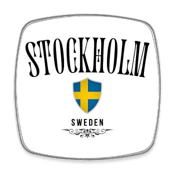 Souvenir Stockholm, Stockholm Schweden - Viereckiger Kühlschrankmagnet - Weiß - Vorne