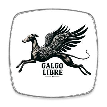 Galgo Libre Nr1  - Viereckiger Kühlschrankmagnet - Weiß - Vorne