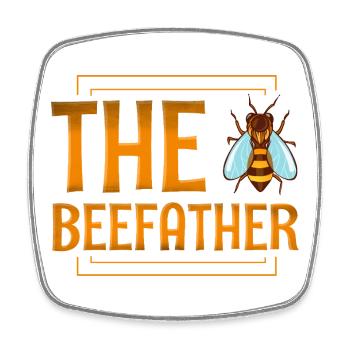 Beekeeper - Square fridge magnet - white - Front