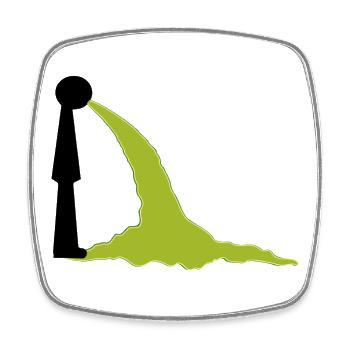 Monday I Can Puke - Funny T-Shirt Design - Square fridge magnet - white - Front