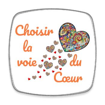 Choisir la voie du cœur  - Magnet carré - blanc - Devant