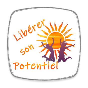 Libérer son potentiel - Magnet carré - blanc - Devant