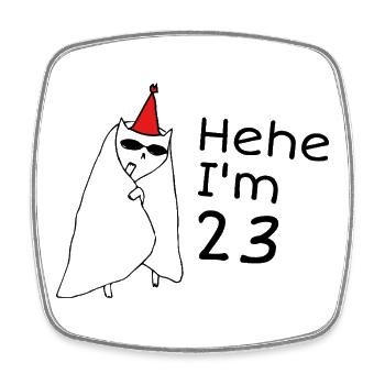 23 ans anniversaire - Cadeau 23e anniversaire - Magnet carré - blanc - Devant