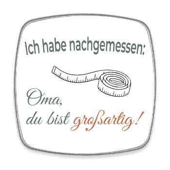 I measured – Grandma, you're great! - Square fridge magnet - white - Front