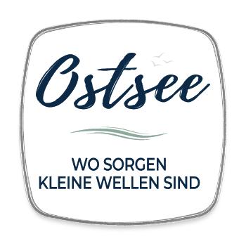 Ostsee– Wo Sorgen kleine Wellen sind - Viereckiger Kühlschrankmagnet - Weiß - Vorne