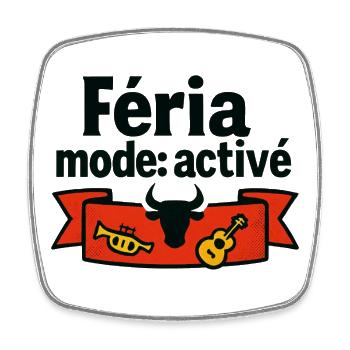 Féria mode : activé - Magnet carré - blanc - Devant
