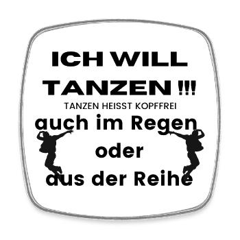 Sprungsilhouetten Duo - Viereckiger Kühlschrankmagnet - Weiß - Vorne