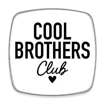 Cool Brothers Club - Viereckiger Kühlschrankmagnet - Weiß - Vorne
