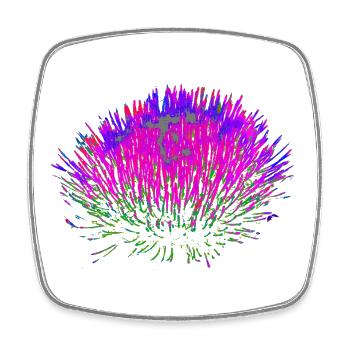 Neon Flower – Pop Art Design - Square fridge magnet - white - Front