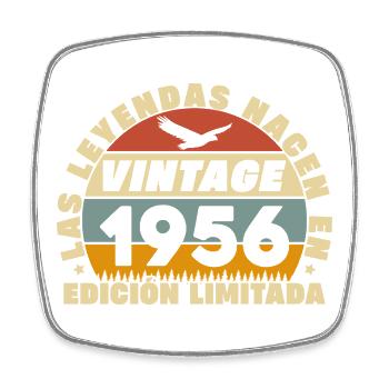 1956 Retro Vintage Jubiläumsgeschenk - Viereckiger Kühlschrankmagnet - Weiß - Vorne