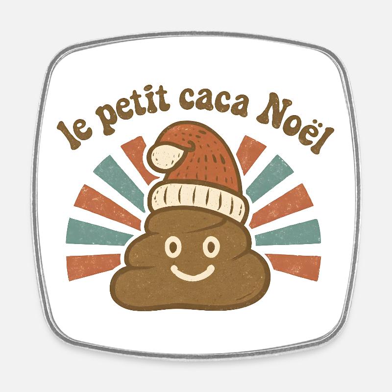 The Christmas Cocoa - Square fridge magnet - white