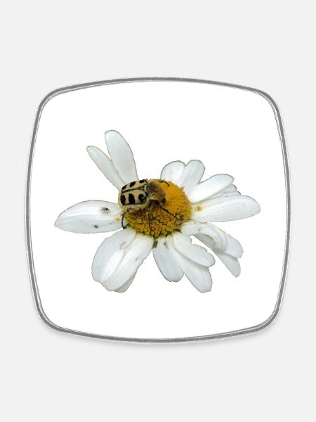 Bee chafer - Square fridge magnet - white