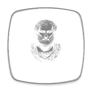 Aristotle Mind and Heart Quote - Magnet carré - blanc - Devant