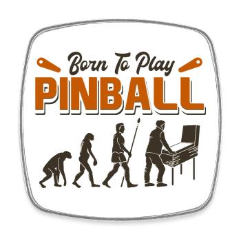 Evolution of Pinball - Funny Arcade Gamer Design - Viereckiger Kühlschrankmagnet - Weiß - Vorne