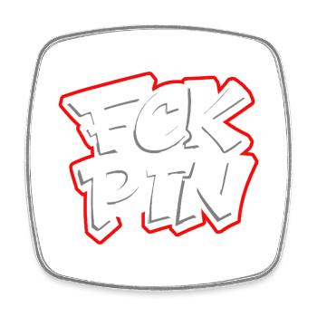 FCK PTN Anti Putin Statement - Square fridge magnet - white - Front
