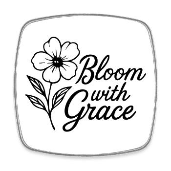 Éclore avec grâce - Magnet carré - blanc - Devant