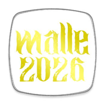 Malle 2026 - Square fridge magnet - white - Front