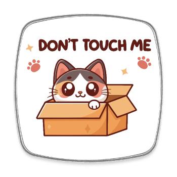 Kitten in Box – Do Not Touch - Square fridge magnet - white - Front