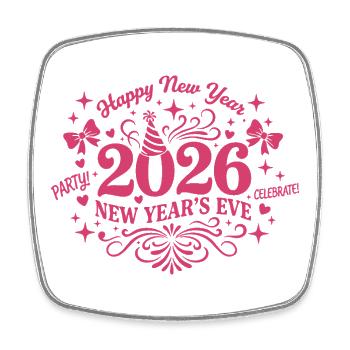 Celebrate 2026 New Year's Eve Fireworks Design - Square fridge magnet - white - Front