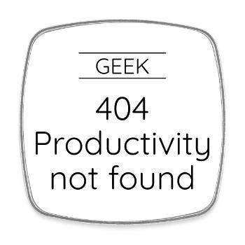 GEEK – Fehler 404: Produktivität nicht gefunden - Viereckiger Kühlschrankmagnet - Weiß - Vorne