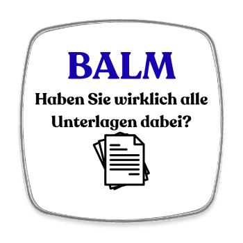 BALM Federal Office for Logistics and Mobility - Square fridge magnet - white - Front
