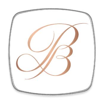 P&B, the logo of the Paresseux & Bougon brand - Square fridge magnet - white - Front