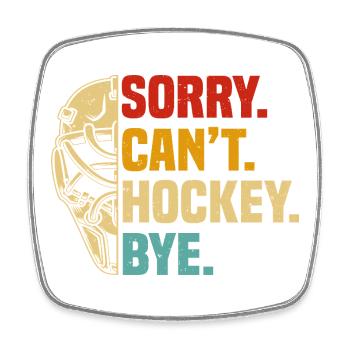 Hockey - Square fridge magnet - white - Front