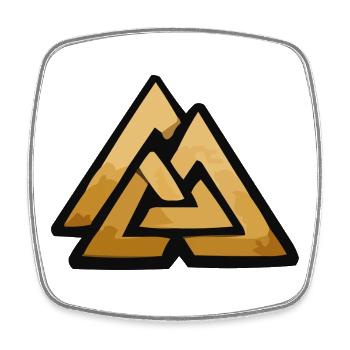 valknut wotan wotansknoten wikinger - Viereckiger Kühlschrankmagnet - Weiß - Vorne