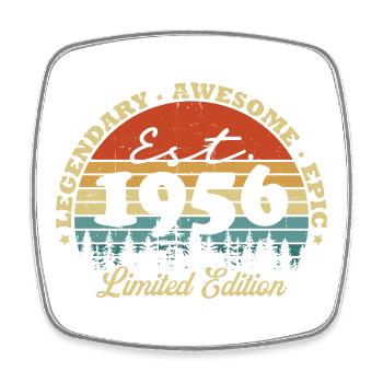Legendary since 1956 – Vintage Birthday Gift - Square fridge magnet - white - Front