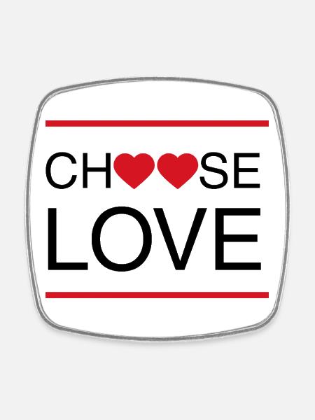 ChooseLove - Square fridge magnet - white