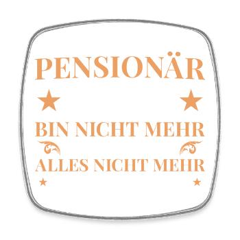 Retraité 2026 Plus responsable - Pension - Magnet carré - blanc - Devant