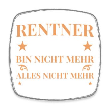Rentner 2026 Nicht mehr zuständig - Ruhestand - Viereckiger Kühlschrankmagnet - Weiß - Vorne
