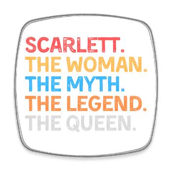 Scarlett la Femme Le Mythe La Légende La Reine - Magnet carré - blanc - Devant