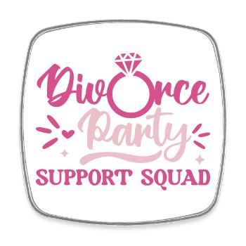Divorce Party Girlfriends Breakup Divorced Couple - Square fridge magnet - white - Front