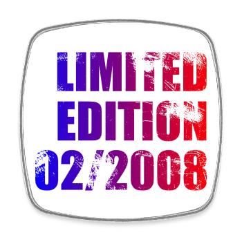 18e anniversaire Édition Limitée 02/2008 - Magnet carré - blanc - Devant