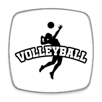 Volleyball Verein Sport - Viereckiger Kühlschrankmagnet - Weiß - Vorne