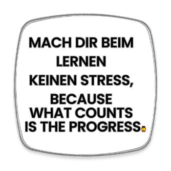 Deutsch-Englisch-Reim 1 (Ver. B) - Viereckiger Kühlschrankmagnet - Weiß - Vorne