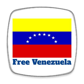 Venezuela, liberté, Caracas, Amérique du sud - Magnet carré - blanc - Devant