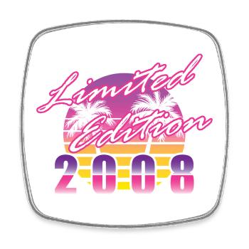 18th Birthday Limited Edition 2008 vintage - Square fridge magnet - white - Front